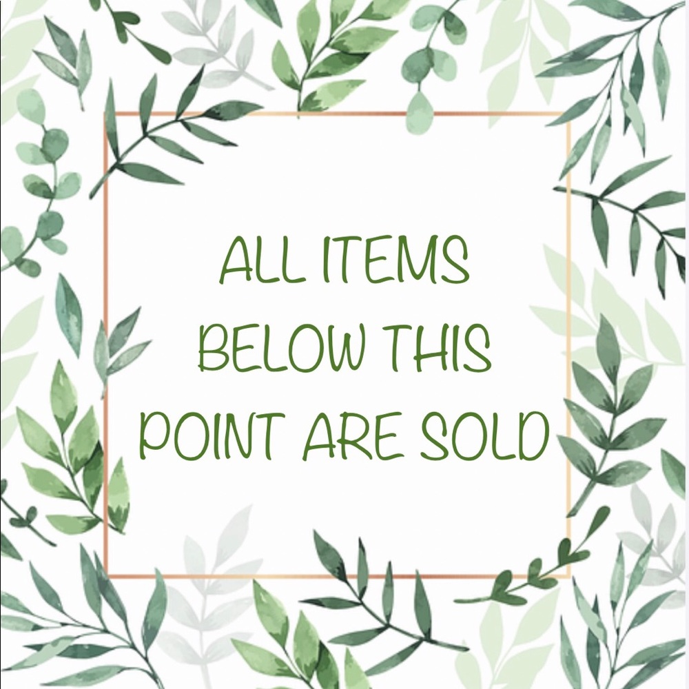 All Items Past This Point Are Sold